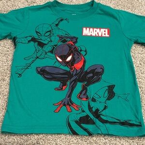 Marvel Teal Spider-Man Miles Morales Graphic Tee